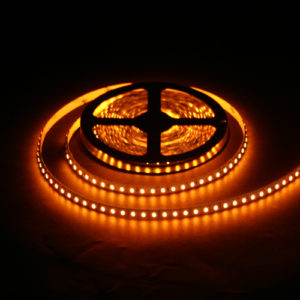Герметичная светодиодная лента жёлтого свечения 3528-600 LED, IP 65, 9,6 Вт/м, 12V. 5 Метров.