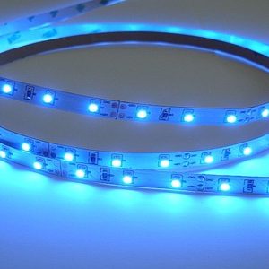 Герметичная светодиодная лента синего свечения 3528-300 LED, IP 65, 4,8 Вт/м, 12V. 5 Метров